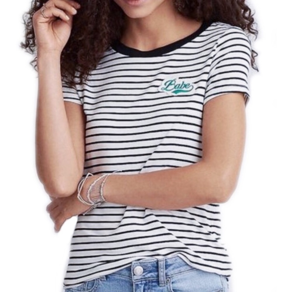 Babe American Eagle Striped T-shirt